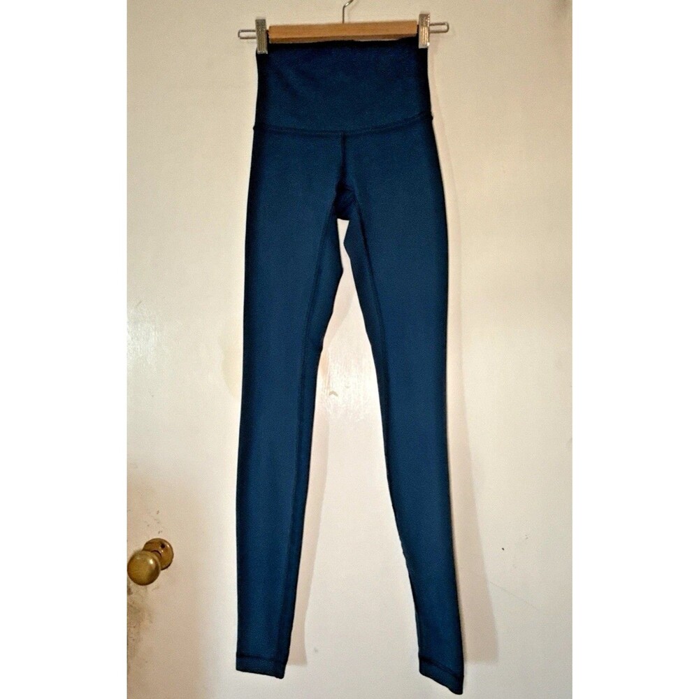 Lululemon High Waisted Yoga Tights Full Length Long Teal | Size 2